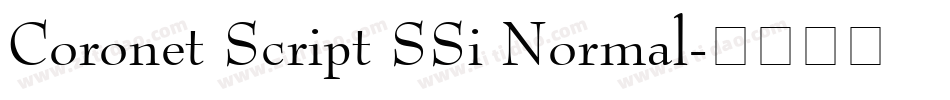 Coronet Script SSi Normal字体转换